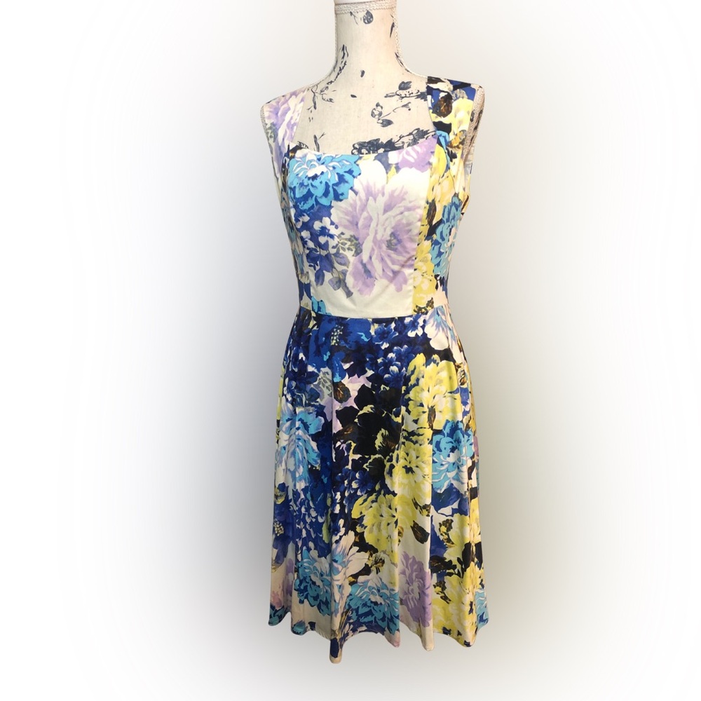 New York & Company Floral Fit & Flare Dress | Size 4 | EUC